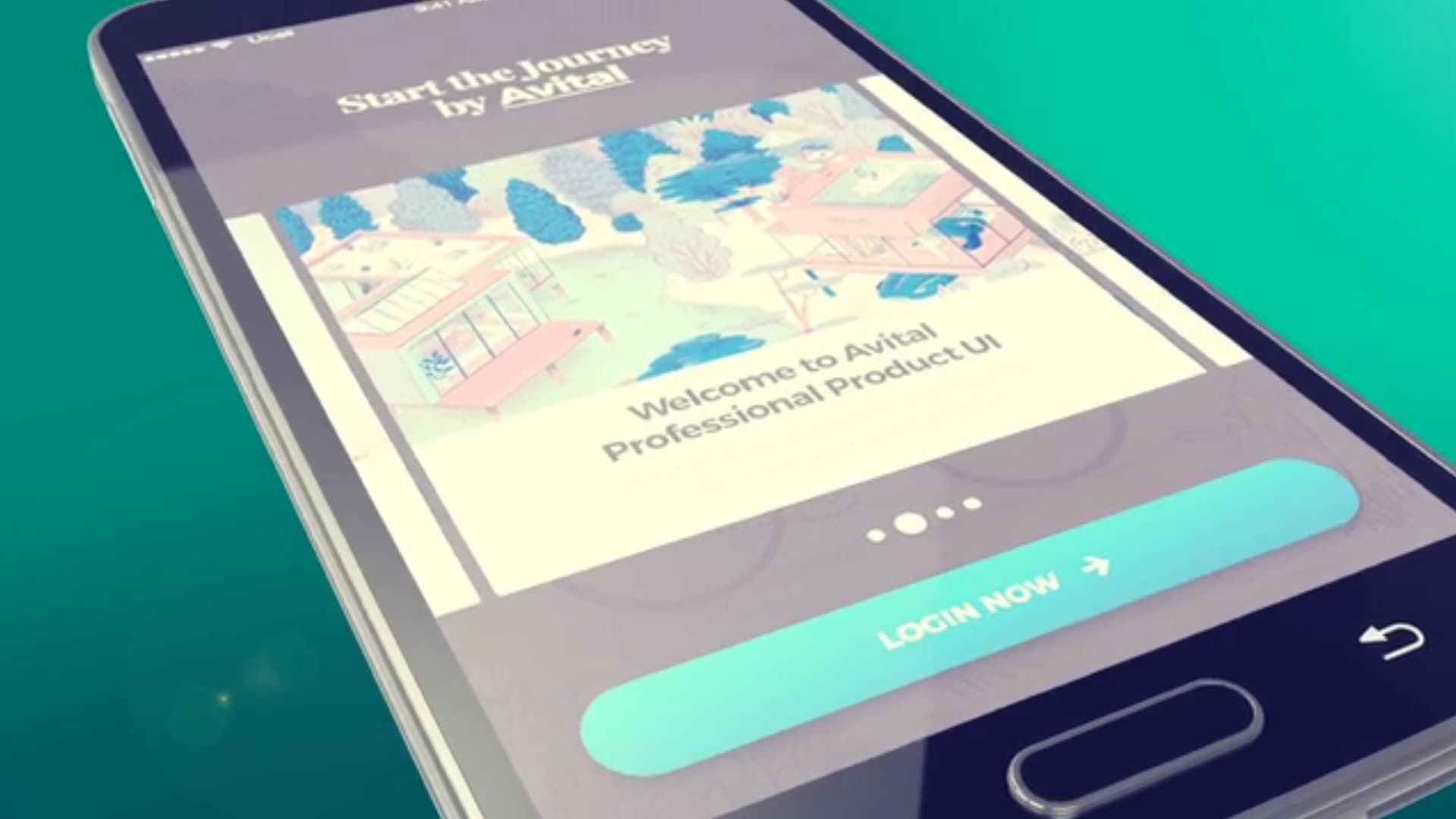 App presentation on a 3D smartphone
