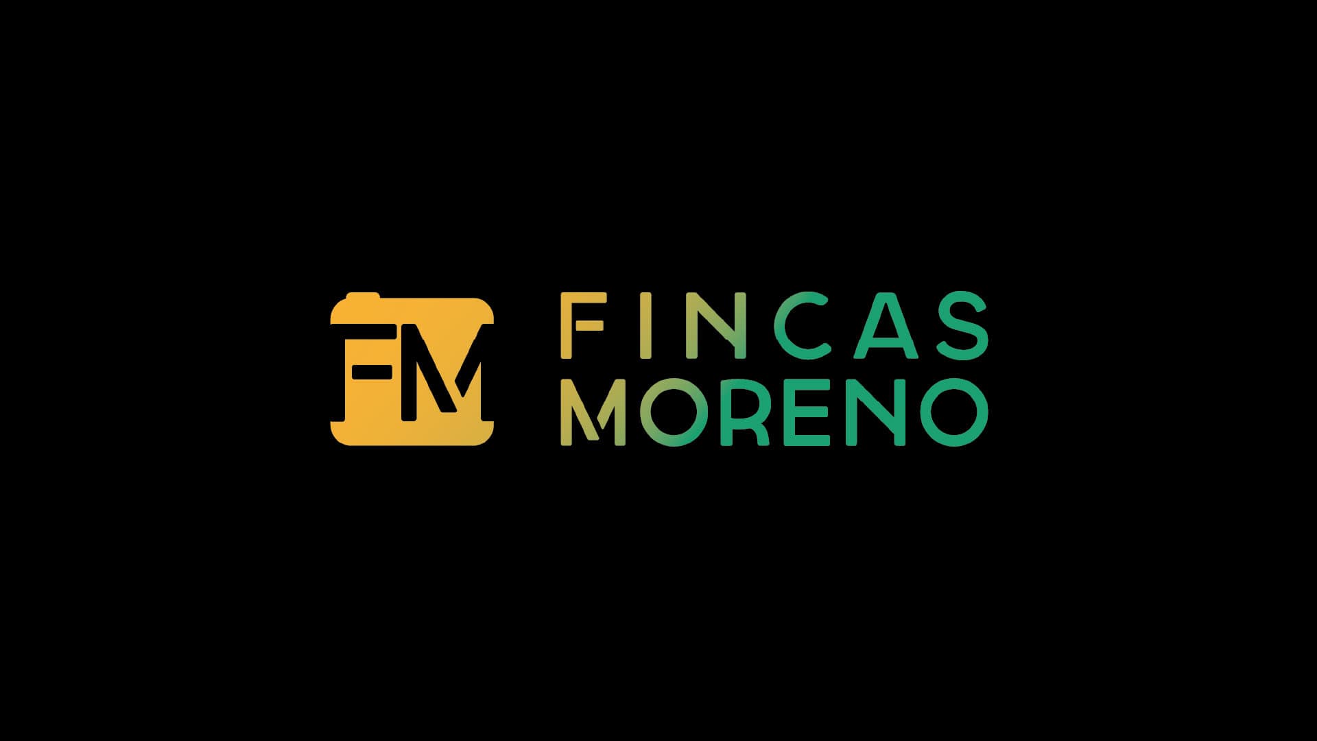 Fincas Moreno logo on a black background